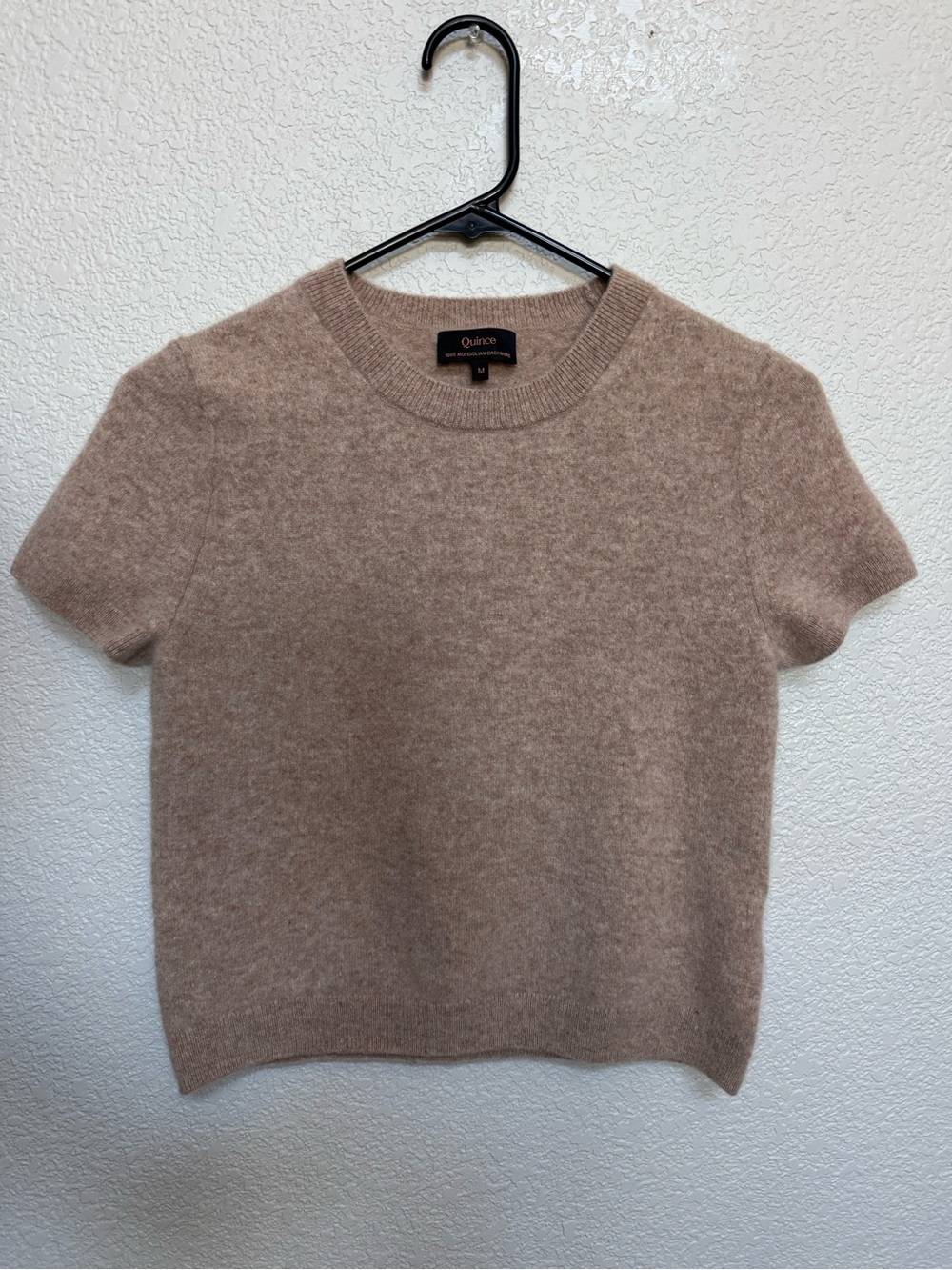 Quince Mongolian Cashmere Tee Oatmeal Women’s M Fall Layering